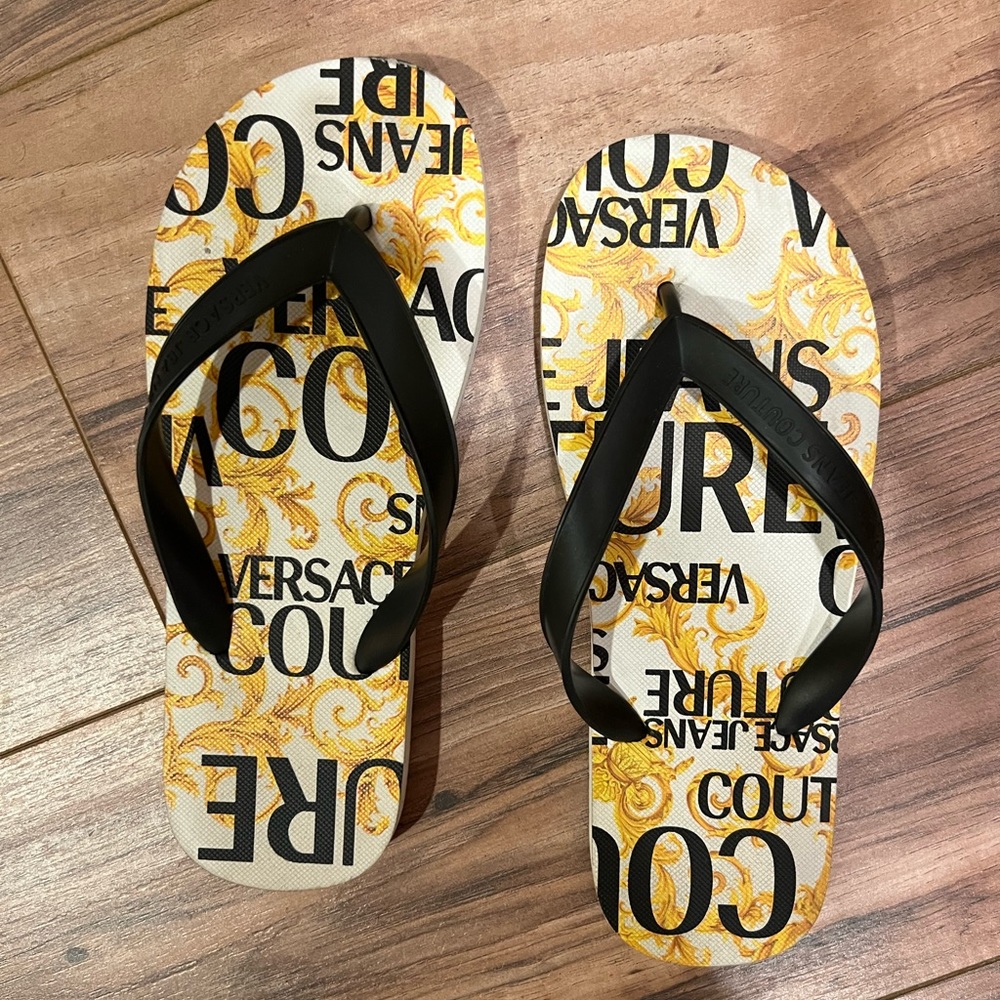 Versace flip flops
